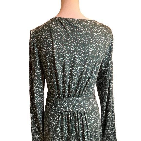 Boden Dress Womens Black Multicolor Polka Dots Fit Flare Jersey Size US 2 P - Picture 10 of 12